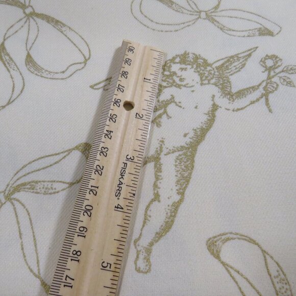 Fabric CHERBS Light Cream with Warm Gold (Baby Angels) Heavy Weight 2.5 lbs - Picture 7 of 11